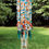 Thumbnail: Orange and Turquoise Antique Crystal Wind Chime