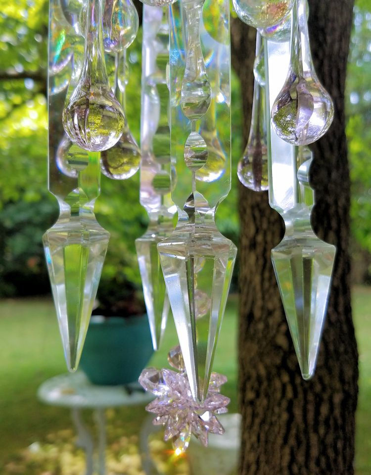 Thumbnail: Pink Antique Crystal Wind Chime