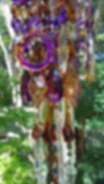 Thumbnail: Autumn Purple an Amber Antique Crystal Wind Chime