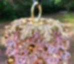 Thumbnail: Pink, Rose, Gold Antique Crystal Wind Chime