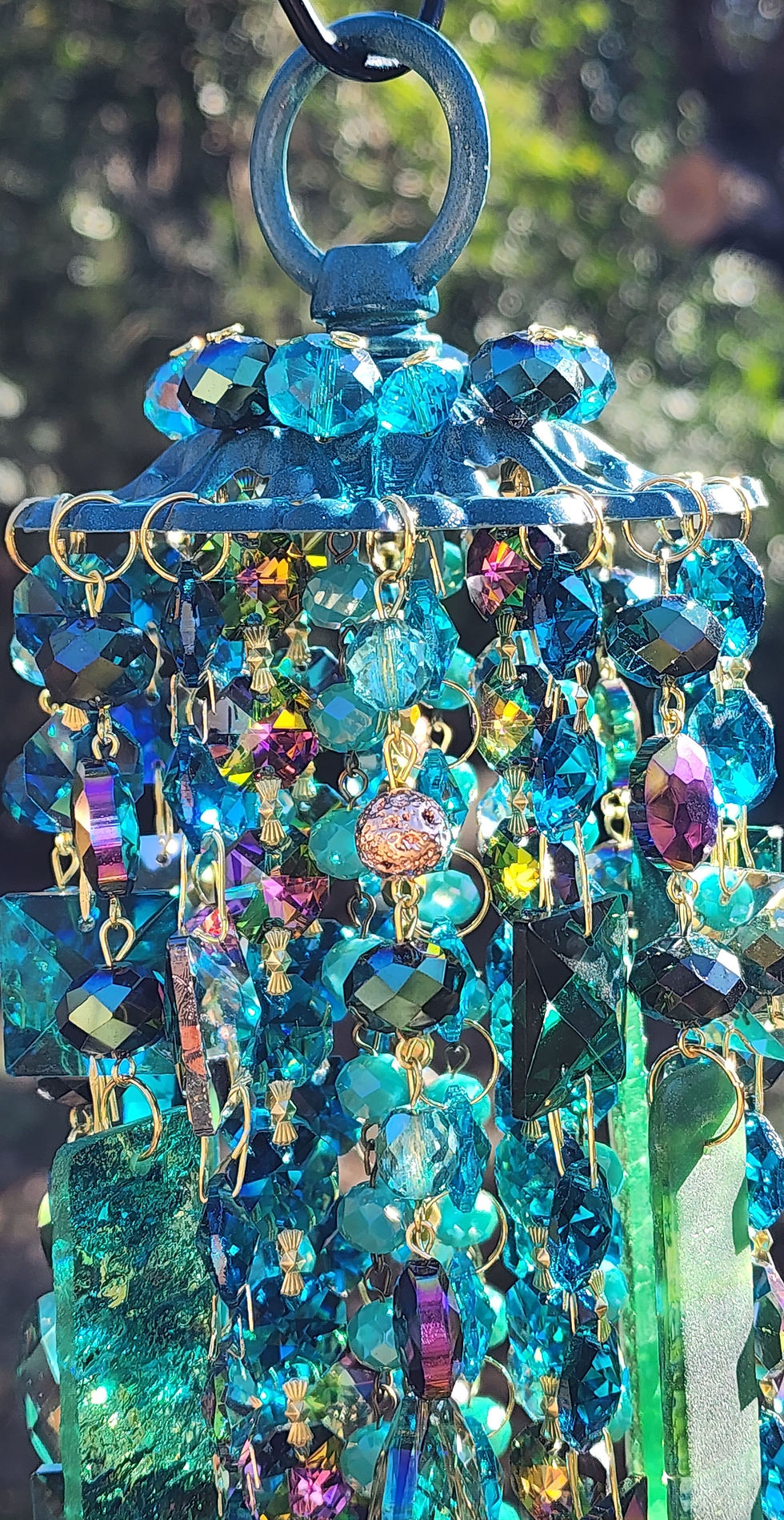 Thumbnail: Teal, Turquoise, Aqua, and Green Crystal Sun Catcher