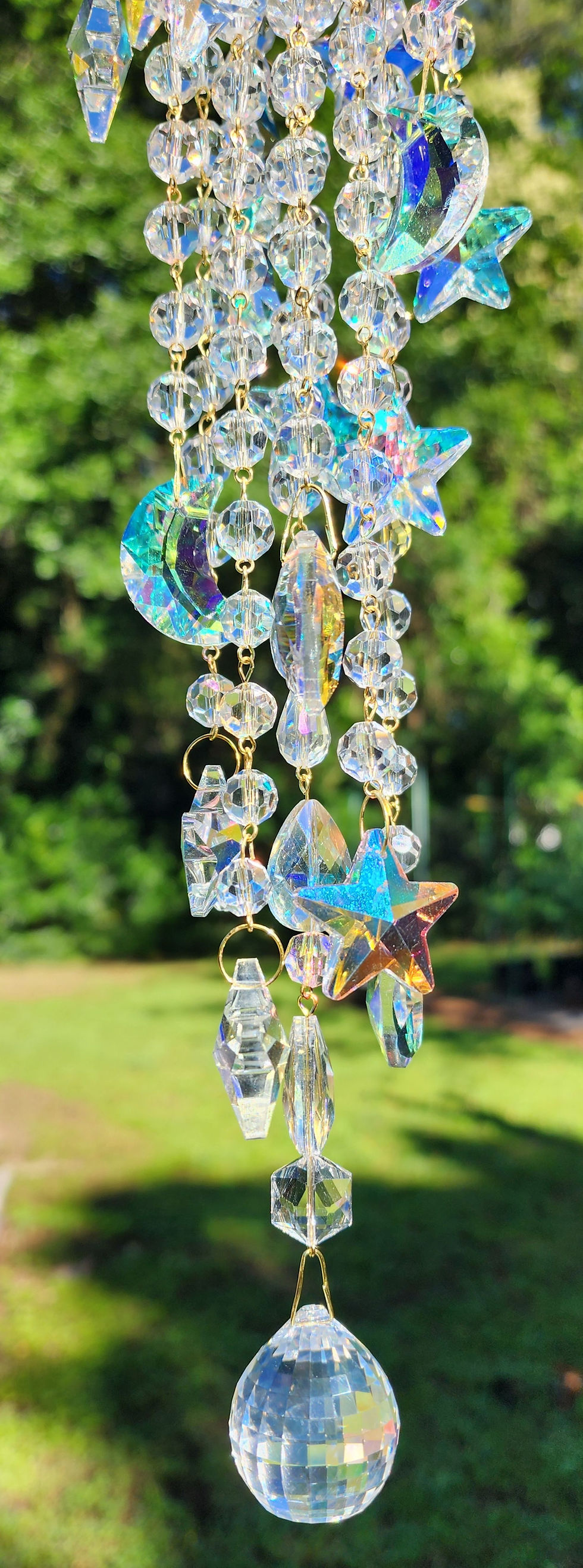 Thumbnail: Aurora Borealis Stars and Moon Crystal Sun Catcher PRE-ORDER