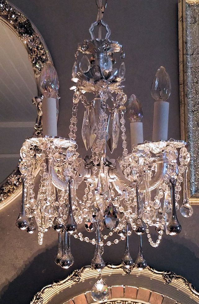 Thumbnail: Silver Bling Vintage Petite Chandelier
