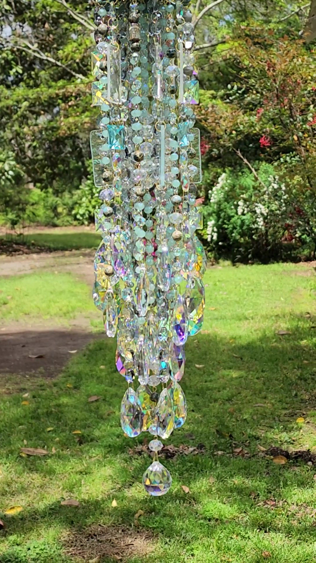 Coastal Rainbows Crystal and Stained Glass Sun Catcher