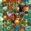 Thumbnail: Orange, Mustard, and Aqua Antique Crystal Wind Chime