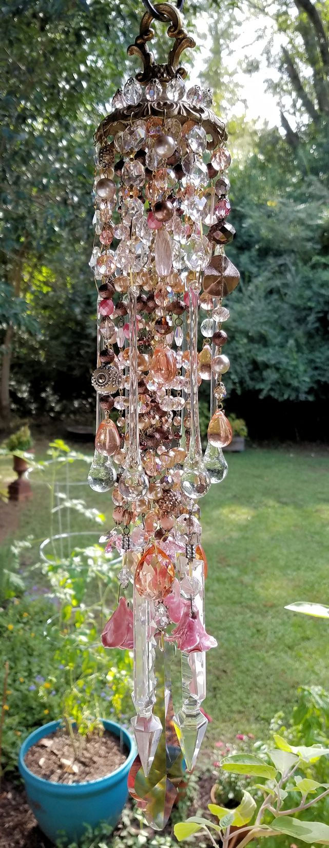 Thumbnail: Old Roses Antique Crystal Wind Chime