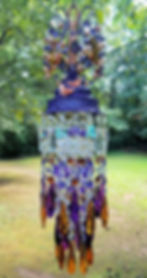 Thumbnail: Purple and Copper Crystal Pendant Chandelier
