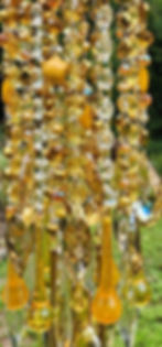 Thumbnail: Multi Dark Yellow Vintage Crystal Wind Chime