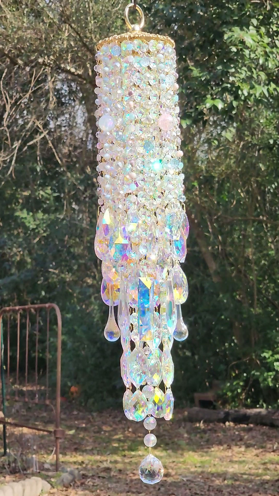 Thumbnail: Aurora Borealis and Light Pastels Crystal Sun Catcher