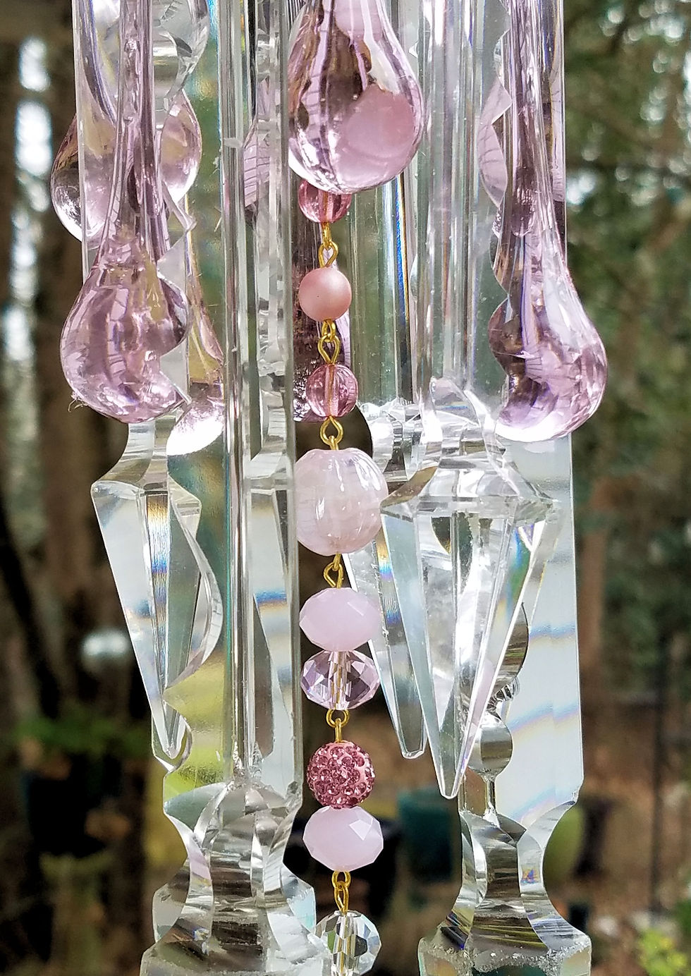 Thumbnail: Pink Antique Crystal Wind Chime