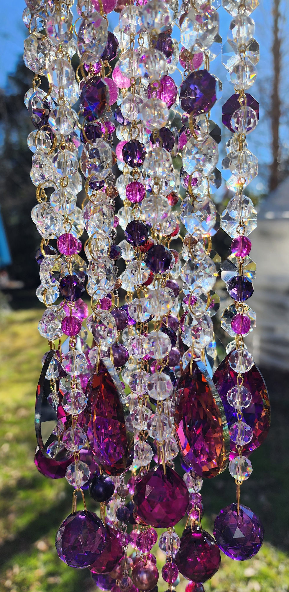 Thumbnail: Purple, Magenta, Orchid and Volcano Crystal Sun Catcher