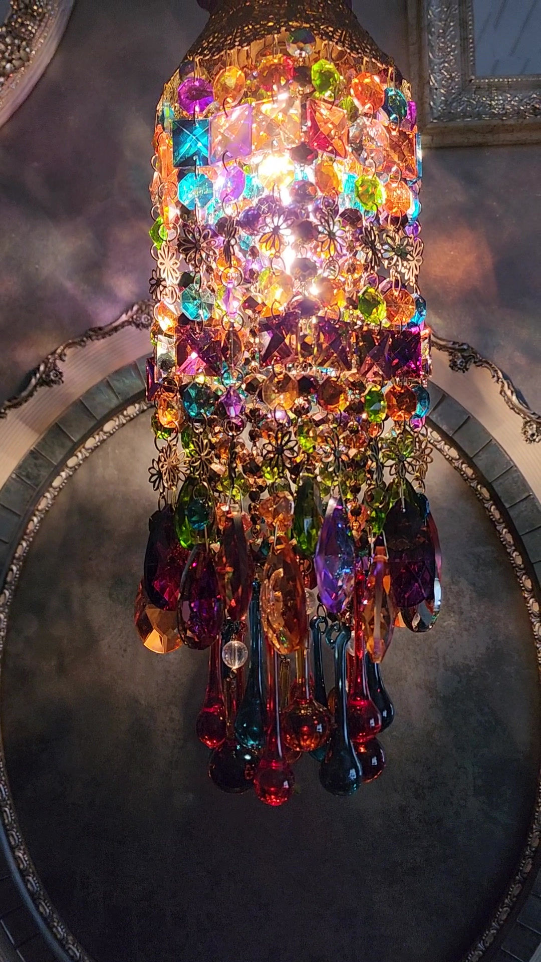 Moroccan Boho Crystal Pendant Chandelier