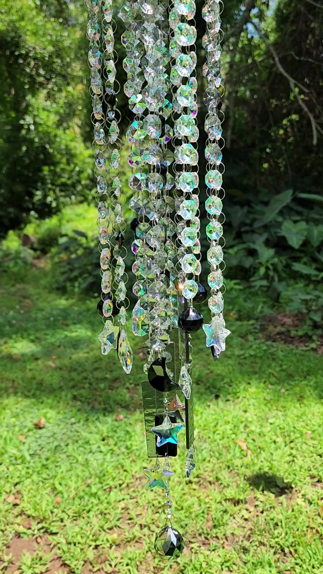 Stars and Moon Crystal Sun Catcher