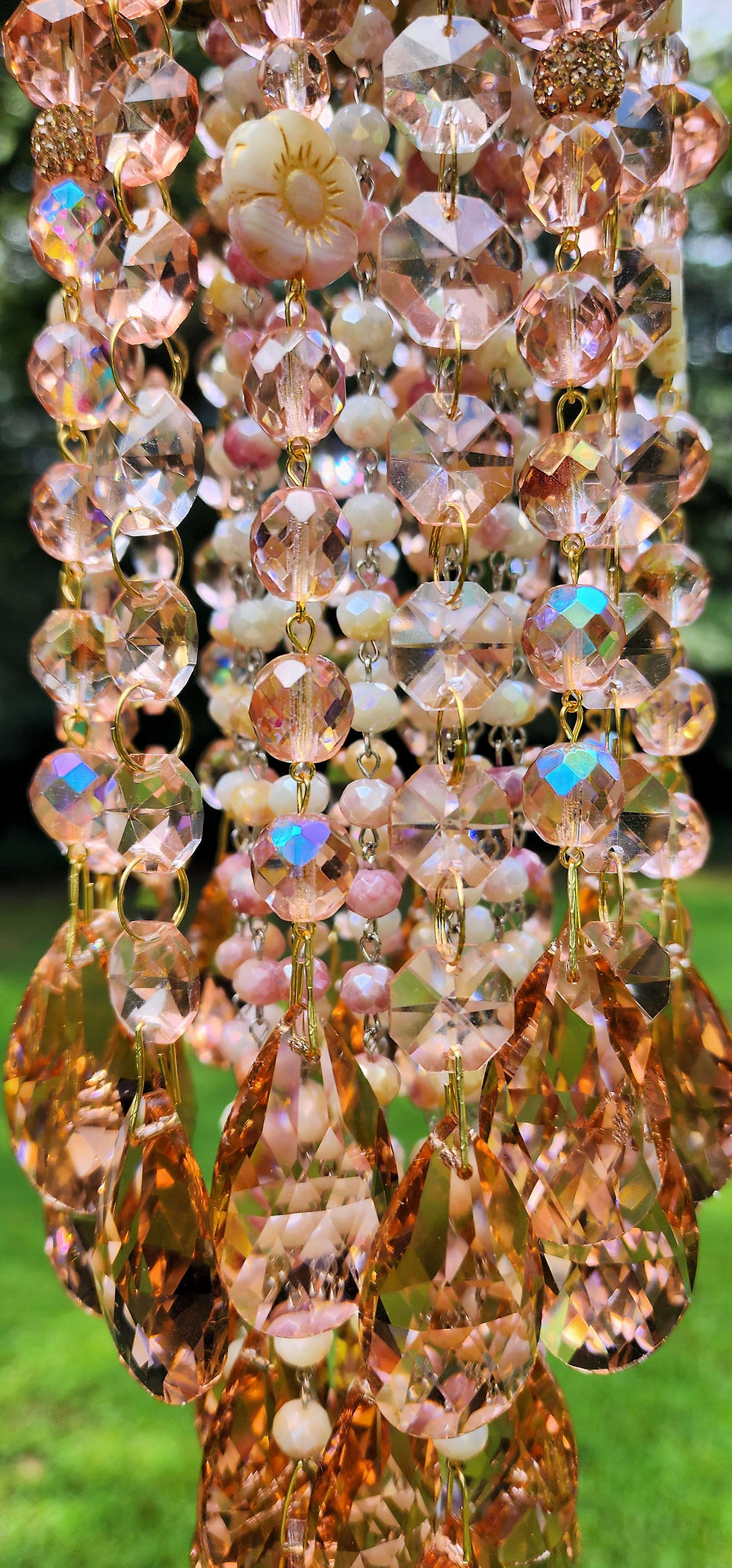 Thumbnail: Peach Crystal Sun Catcher