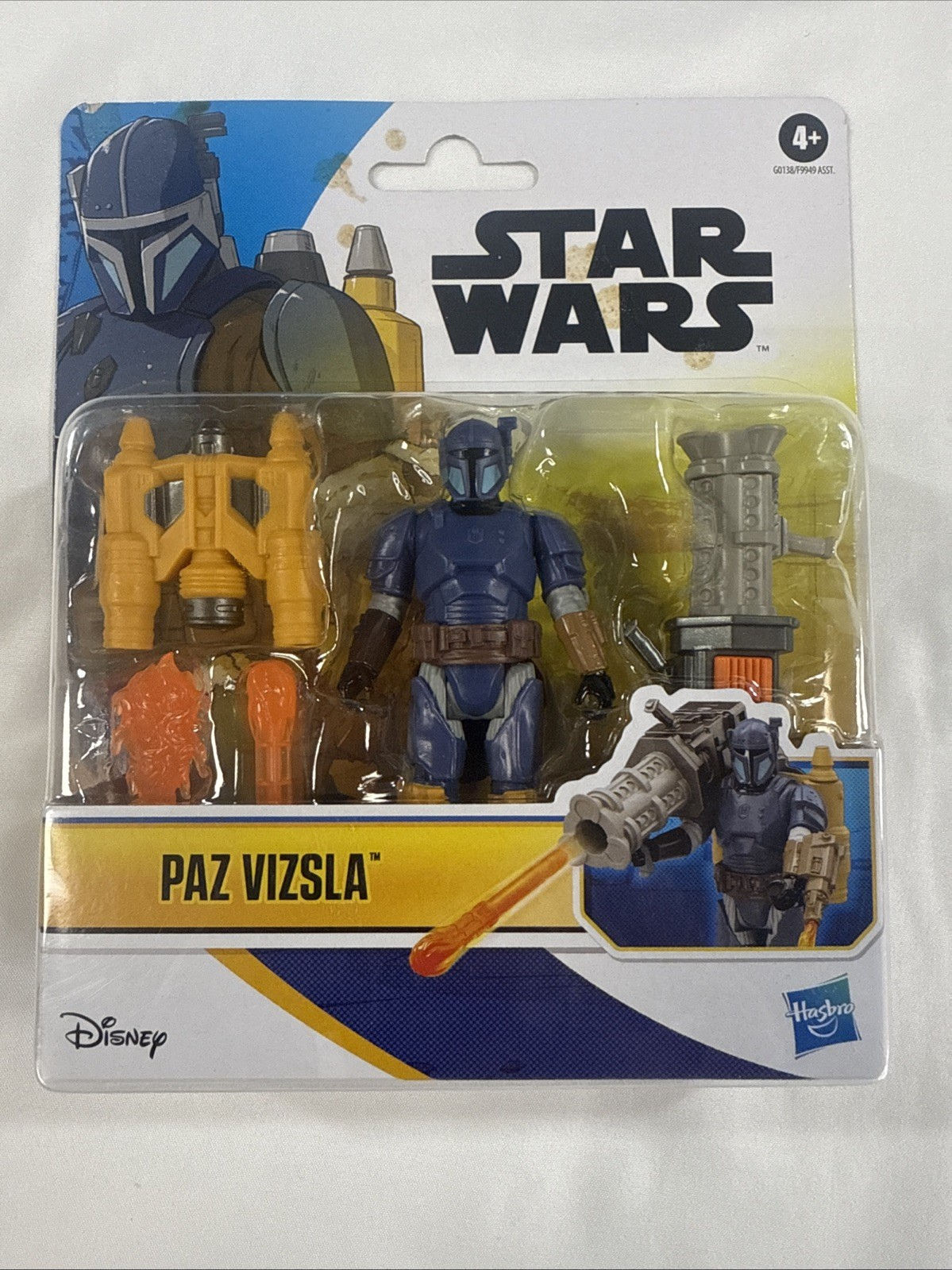 Star Wars Paz Vizsla w Jet Pack & Rocket Launcher 4in Figure Hasbro 2024 New