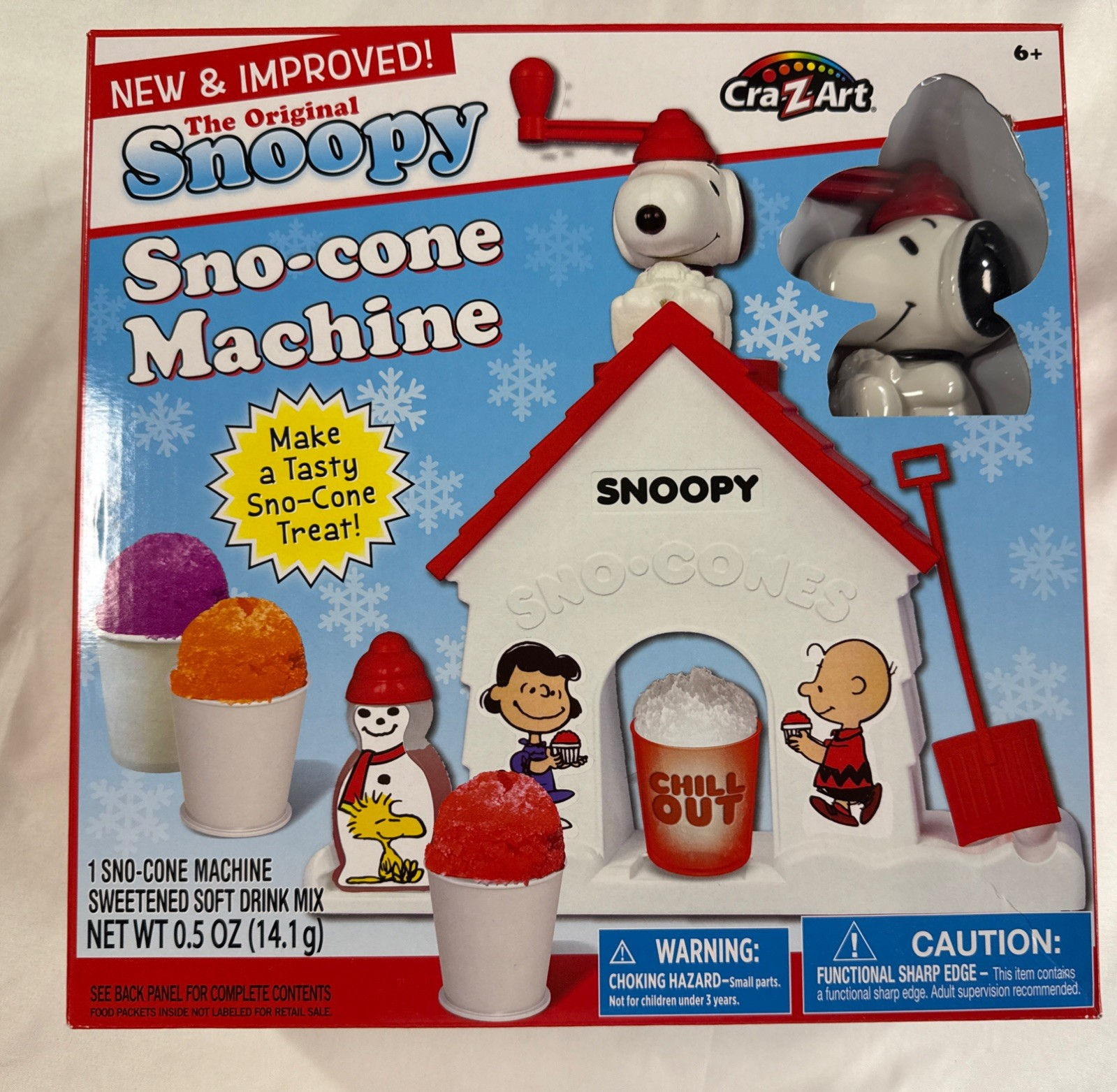 NEW Snoopy SNO-Cone Machine, Snow Cone Shaved Ice Maker Ice Shaver, Snoopy House