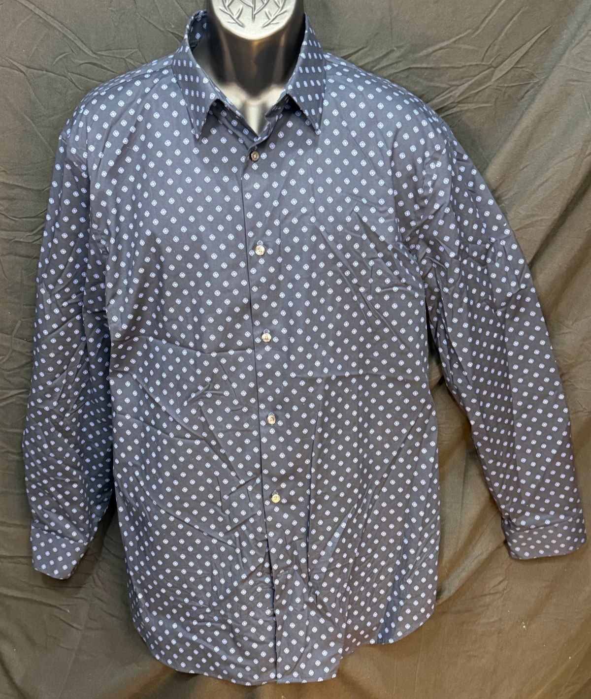 Banana Republic Men's Shirt XL Long Sleeve Non Iron Tailored Slim Fit Blue Stars