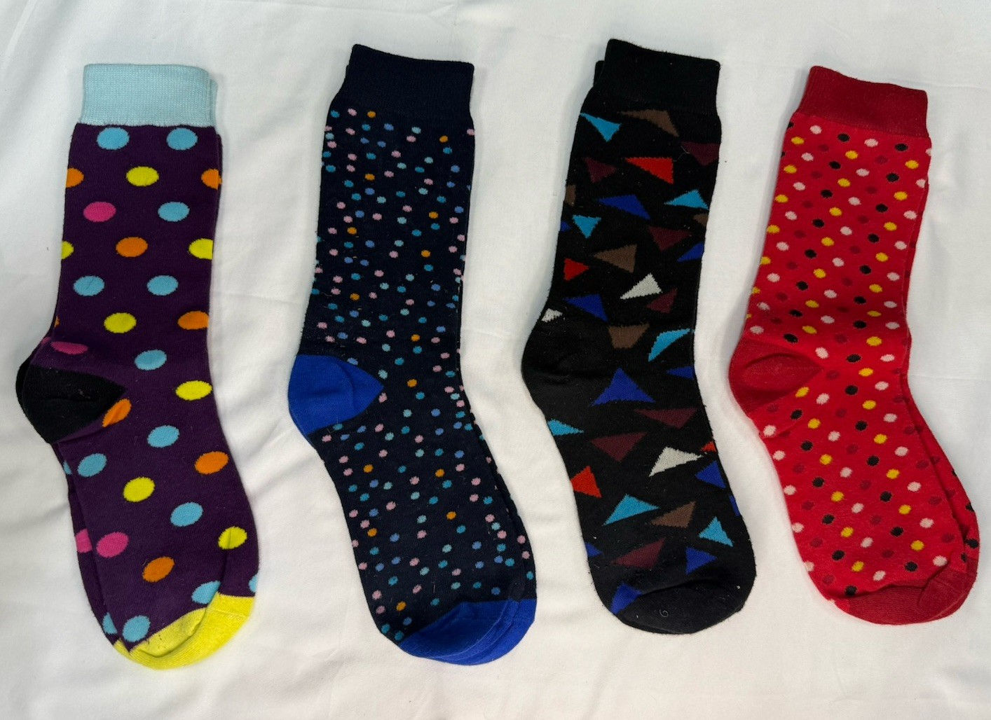 Men’s Dress Sock (10-13) Patterned And Colorful 4-Pack