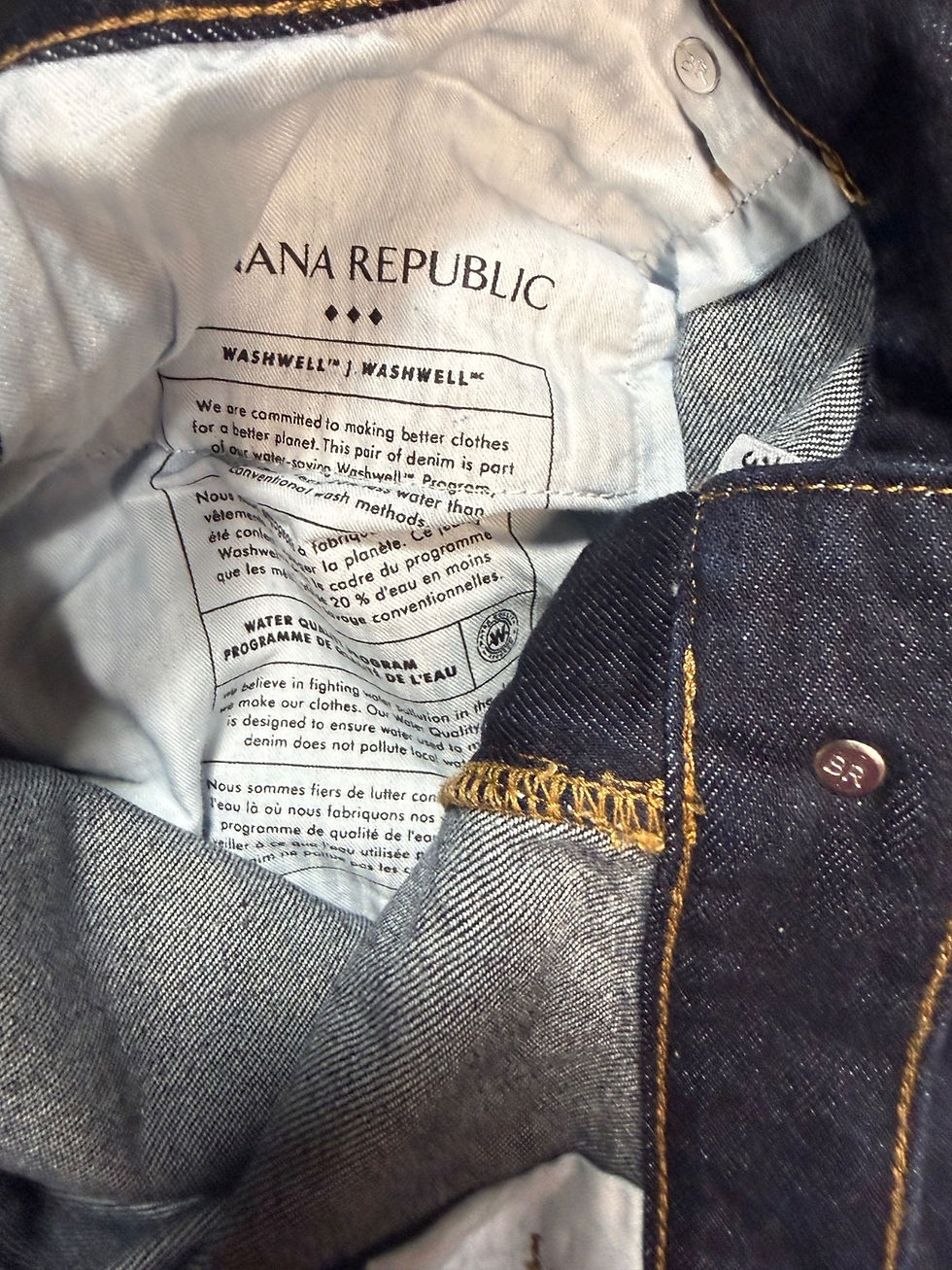 Thumbnail: Banana Republic Men's Jeans 38x30 Blue  Mid-Rise Dark Wash Denim Cotton