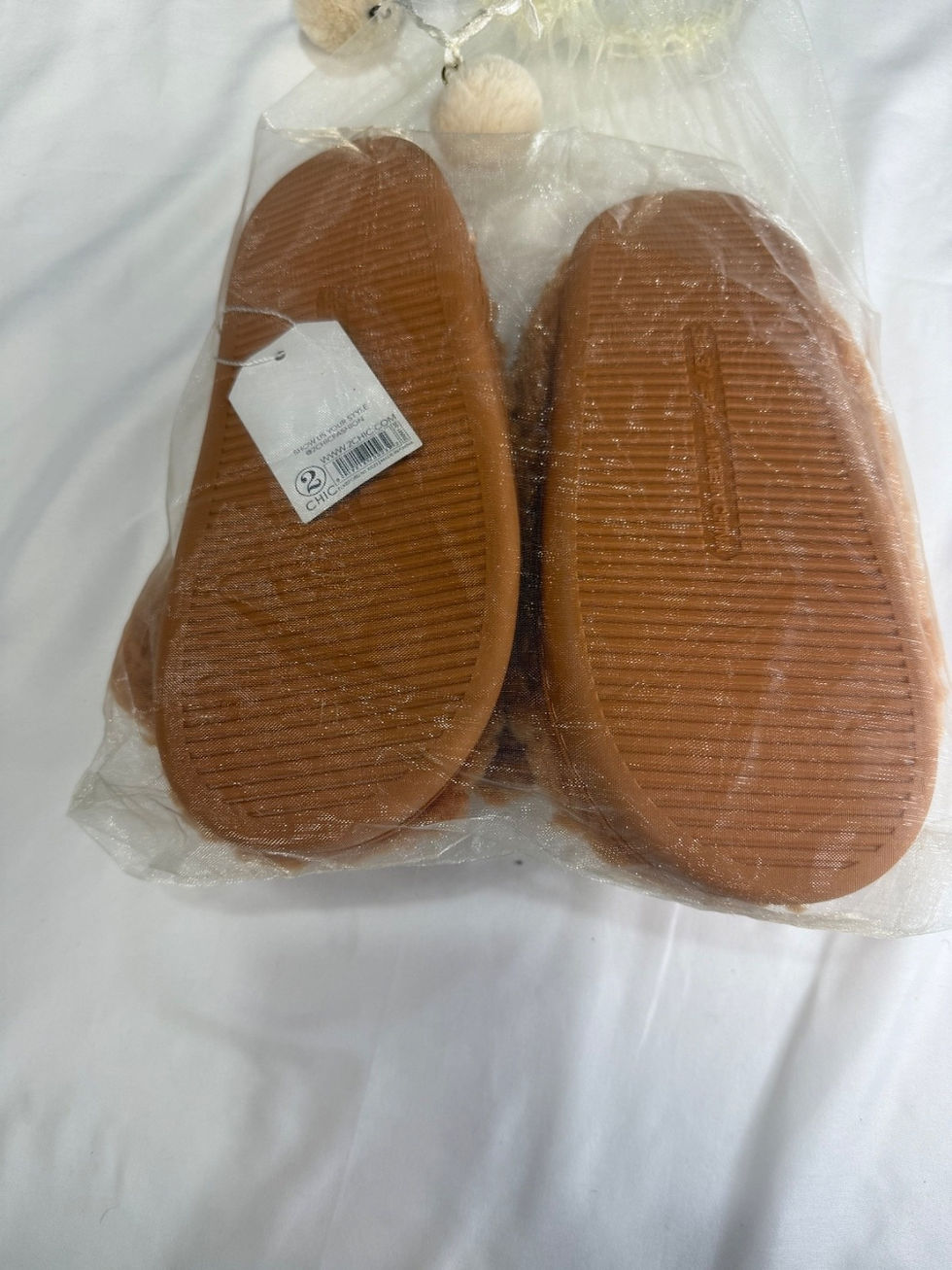 Thumbnail: Women's 2 Chic Brown Puppy Face Designed House Slippers Size 6-6.5