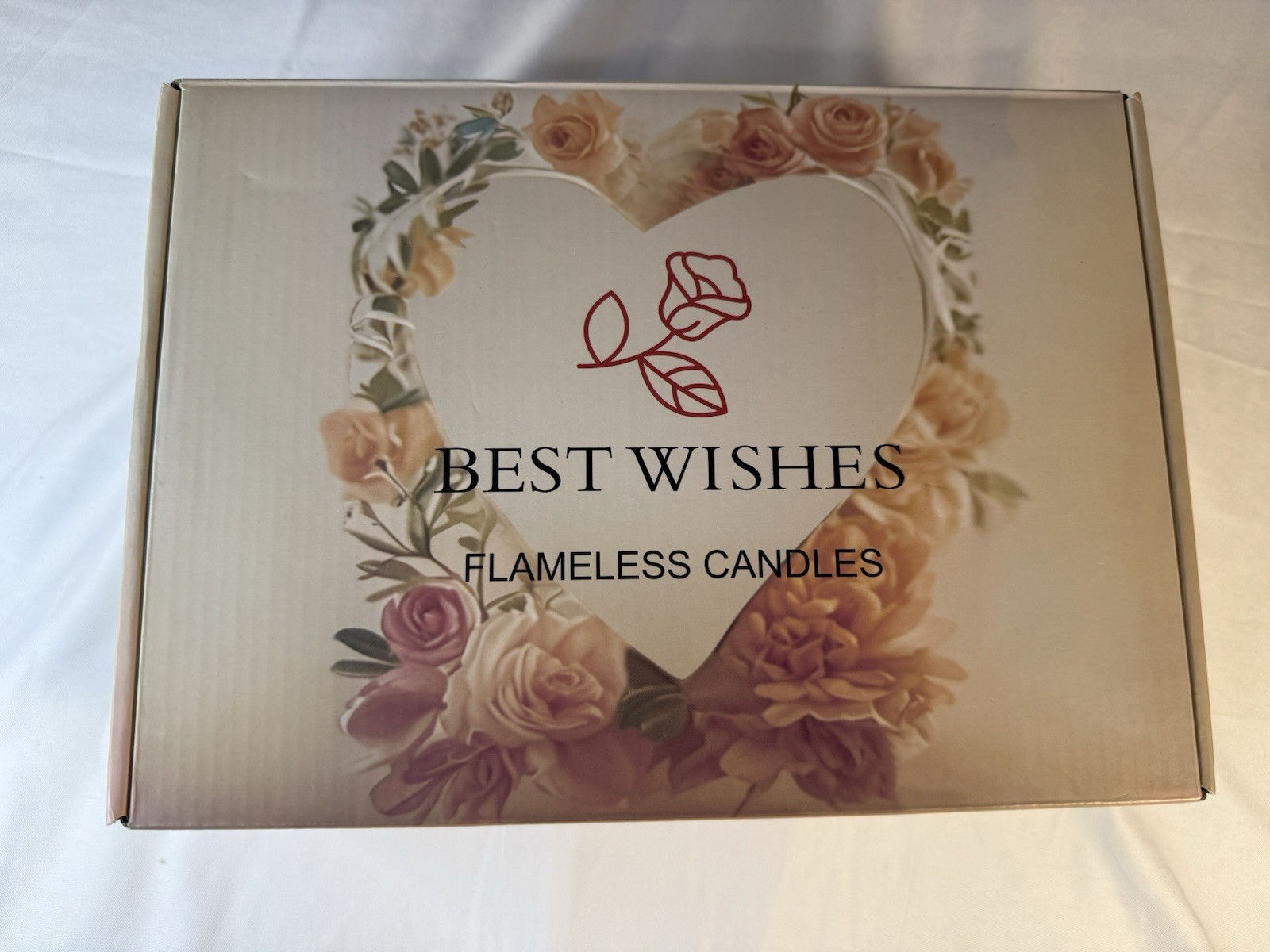NIB Best Wishes LED Flameless Wireless 3-Piece Candle Set with Remote