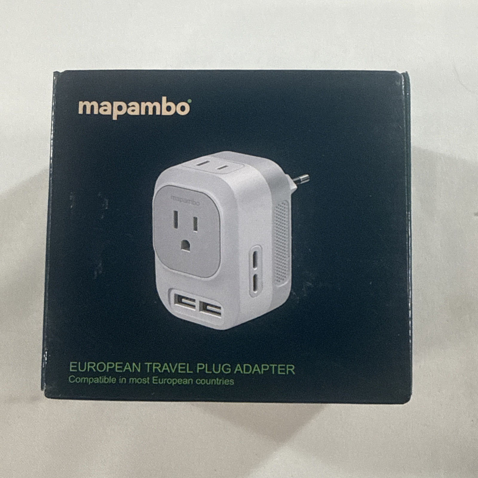 Mapambo Travel Plug Adapter US to Europe Int'l Power Supply TA500 Open Box