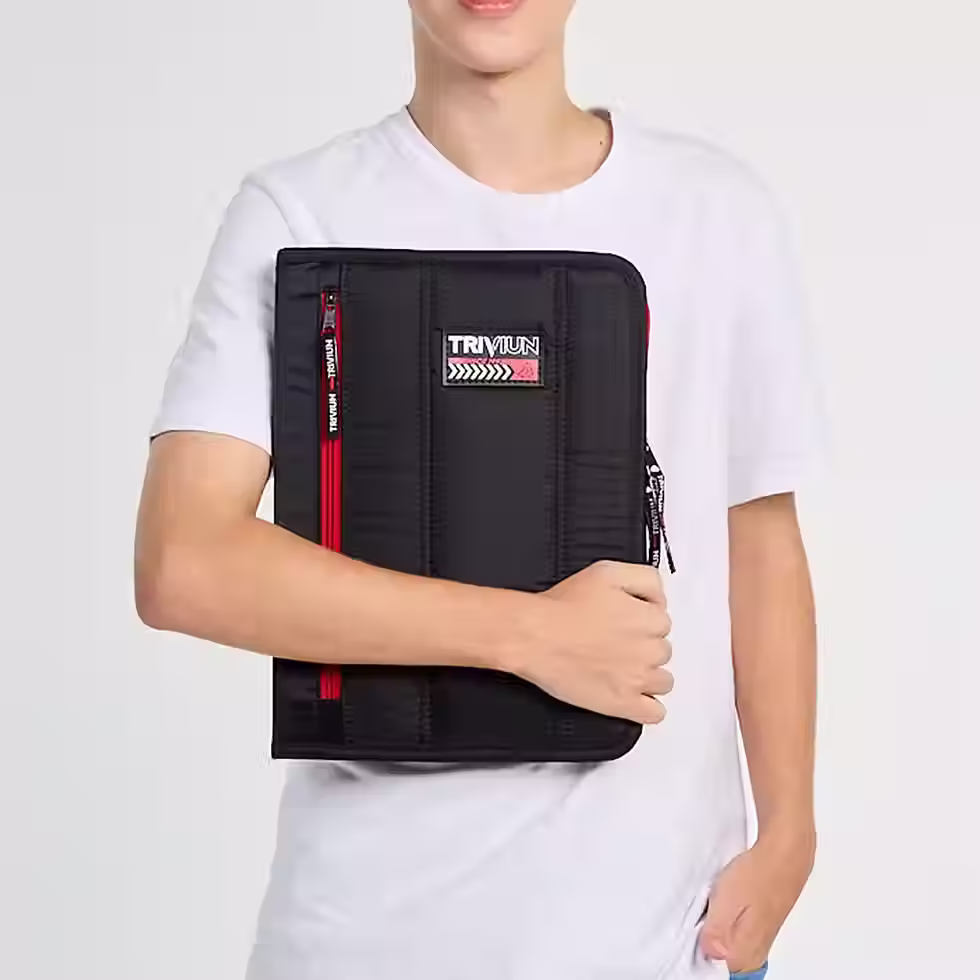 Miniatura: FICHÁRIO TRIVIUN  14218 C/BOLSO FRONTAL PRETO