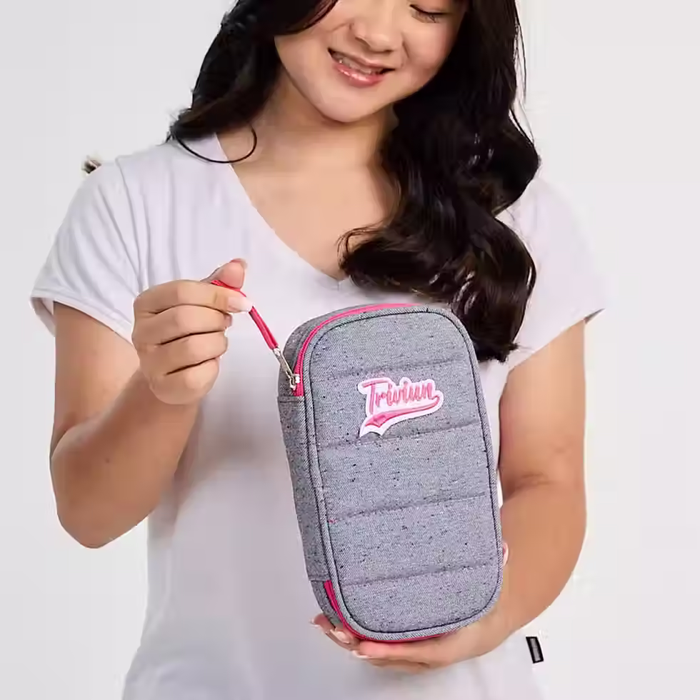 Miniatura: cópia de ESTOJO TRIVIUN 1117 PUFFER 50 PENS CINZA ECO