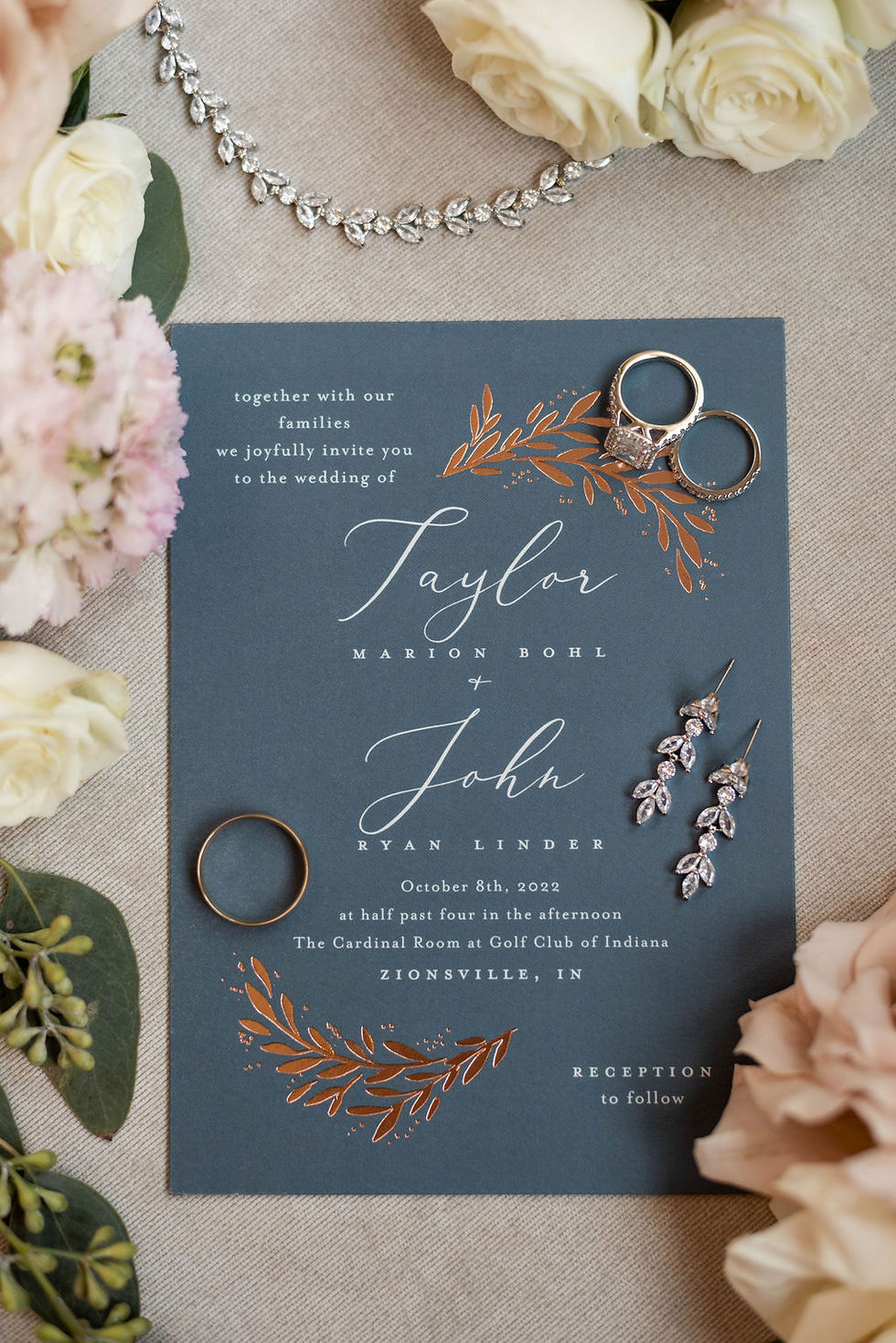 Navy Wedding Invitations