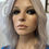 Thumbnail: 10" 100% Human Hair Gray Lace Frontal Wig Low Density    ITEM # LWGLF