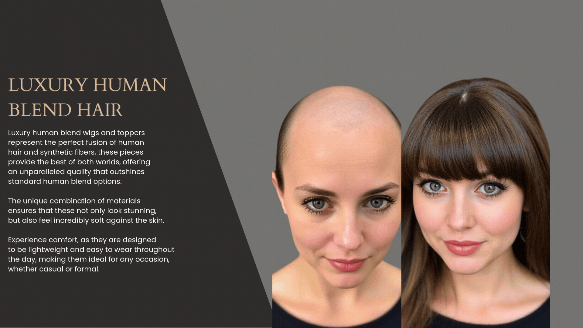 Before and After Photos of Human Hair Toppers, Hair Replacement, Hair Extensions, Hair Unit,