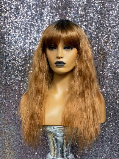 15” Human Hair Blend Classic Cap Full Wig    ITEM # LW7M