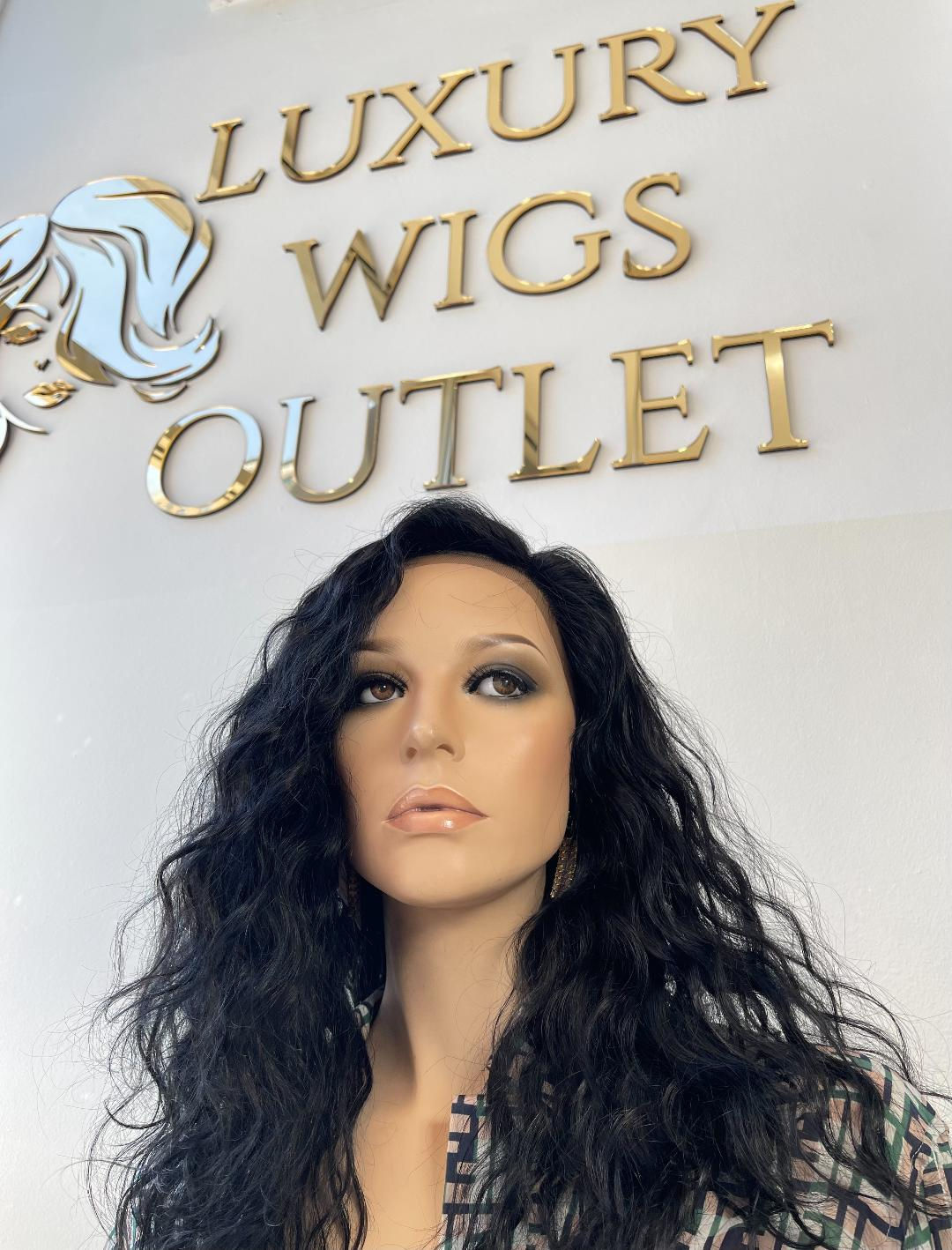 16" 100% Human Hair Curly Lace Frontal Wig    ITEM # LW1Z04