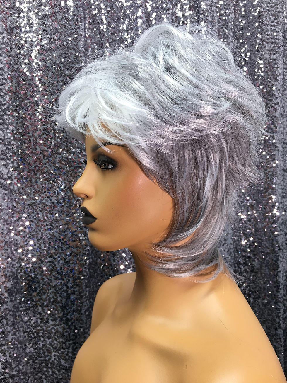 Thumbnail: 4" Synthetic Hair Layered Classic Cap Wig    ITEM # LW710