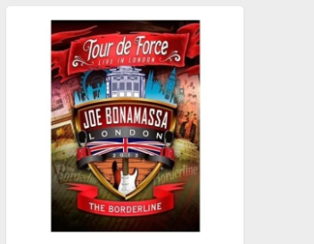 JOE BONAMASSA - TOUR DE FORCE LIVE IN LONDON THE BORDERLINE DUPLO DVD