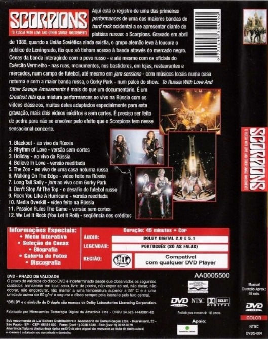 Thumbnail: SCORPIONS - RUSSIA WITH LOVE AND OTHER SAVAGE AMUSEMENTS DVD