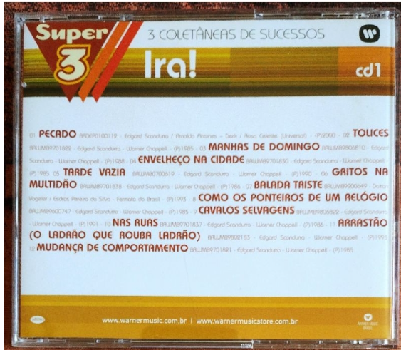 Miniatura: IRA! - SUPER 3 COLETÂNEAS DE SUCESSOS TRIPLO CD