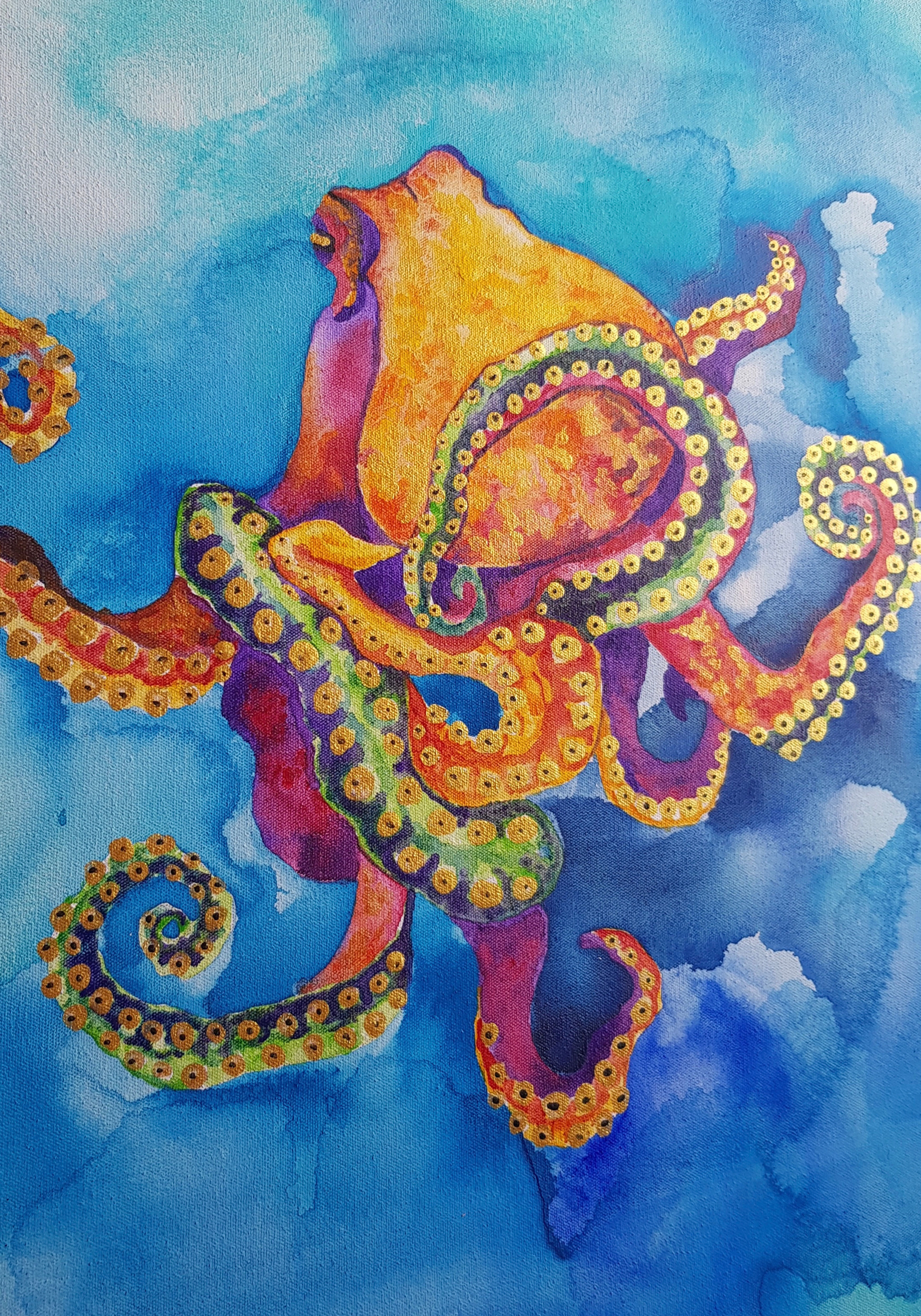 Sherbet Octopus Giclee Print