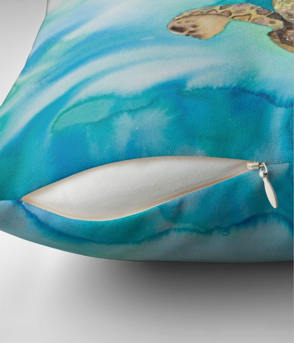 Thumbnail: Green Sea Turtle Throw Cushion