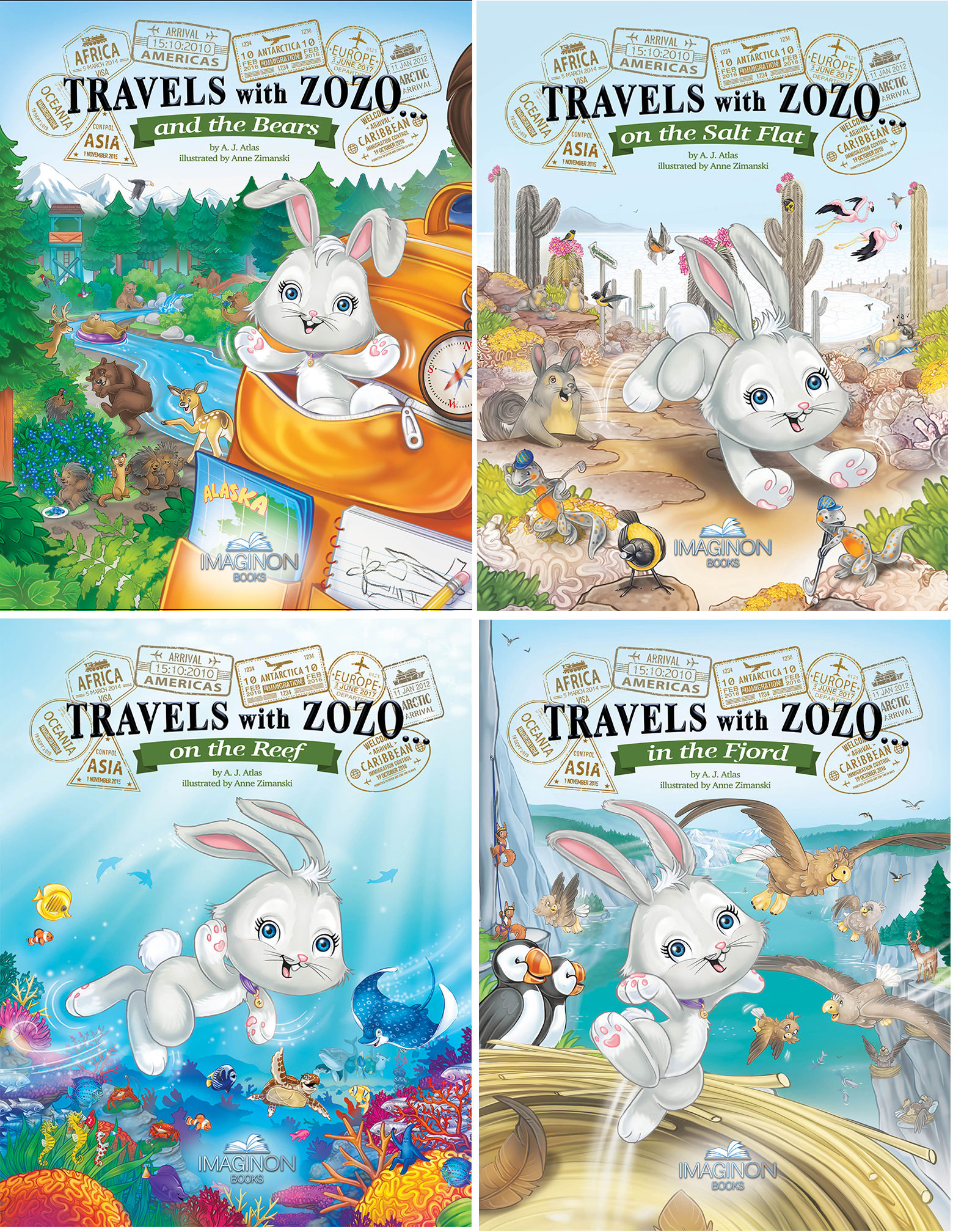Travels with Zozo... Series Starter Set includes Books 1, 2, 3 & 4
