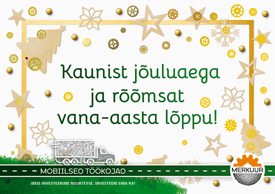 Merkuuri meeskond soovib RAHULIKKU JÕULUAEGA