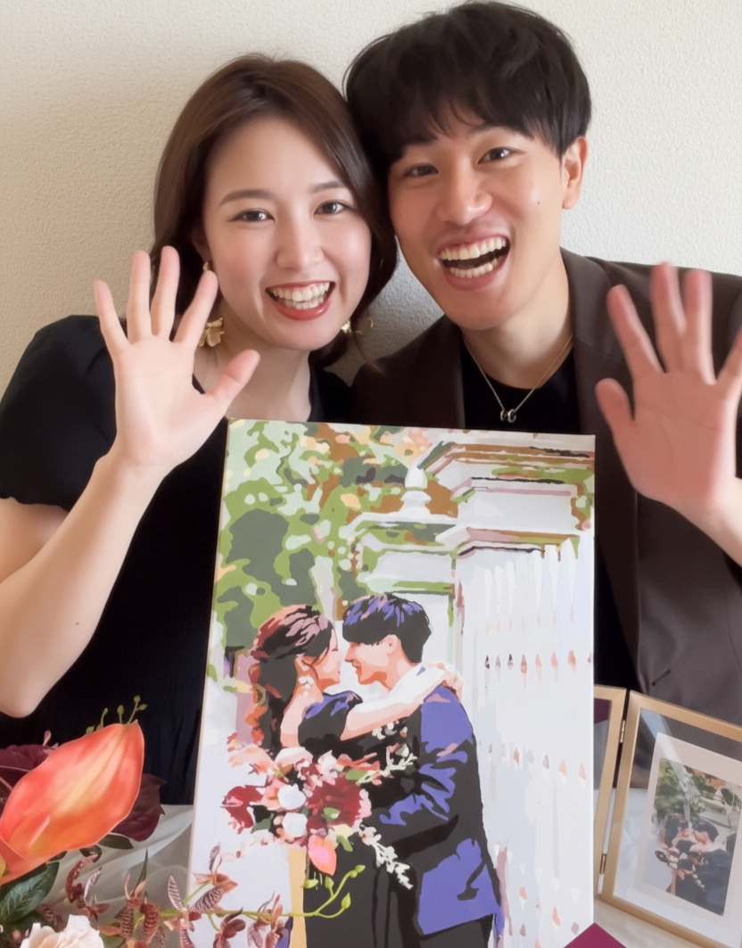 ウェディングアートの完成作品例