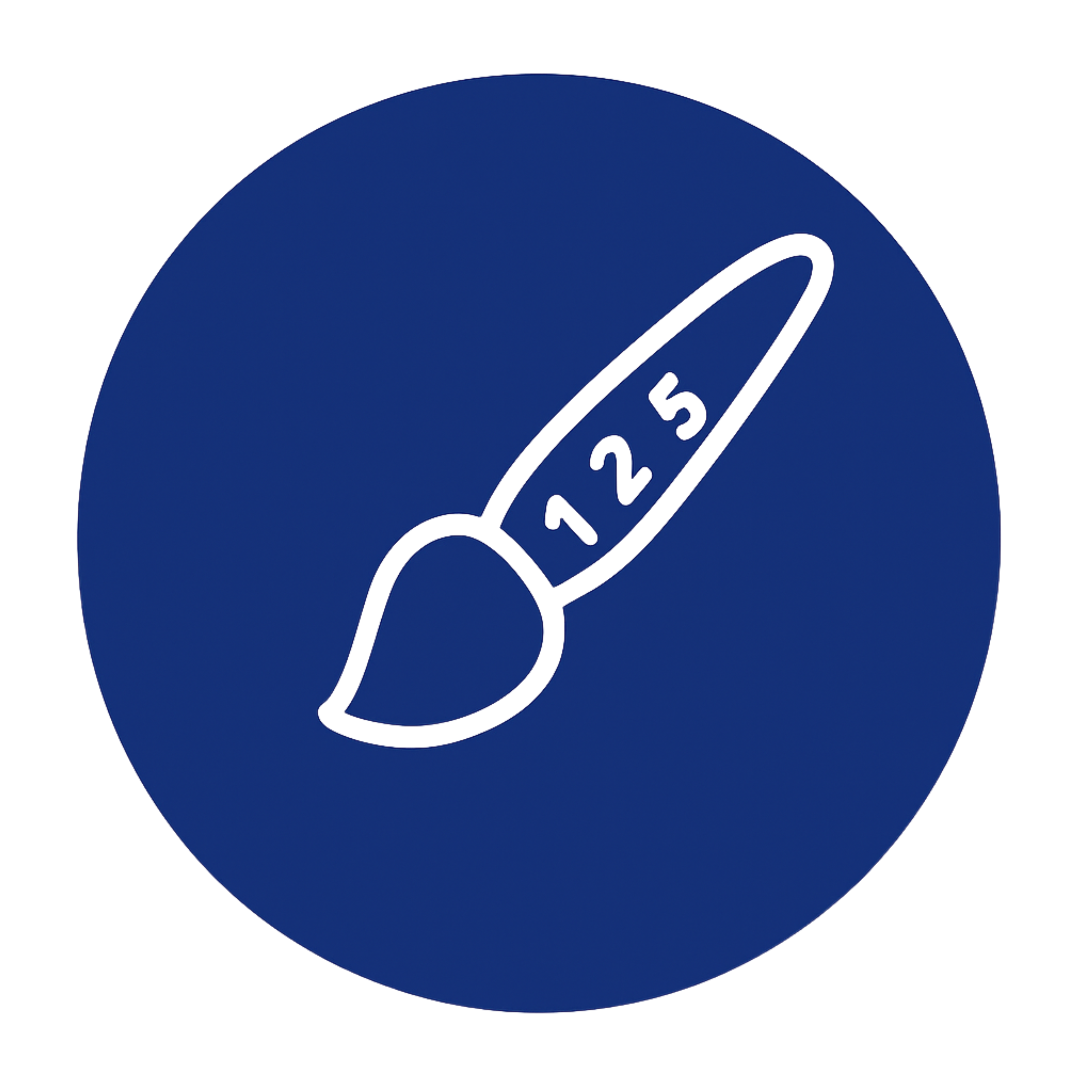 数字にそって塗るだけ