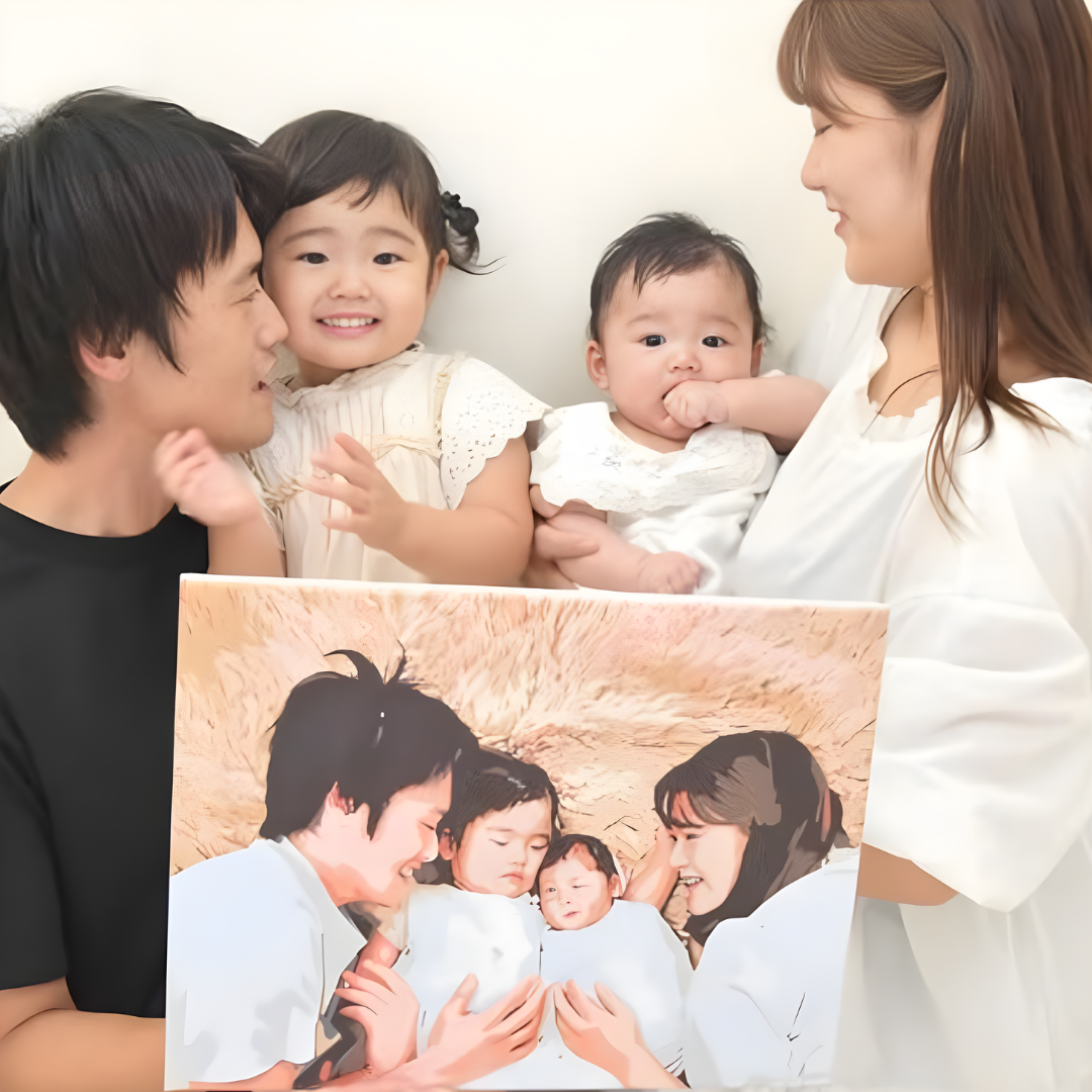 家族の写真アート