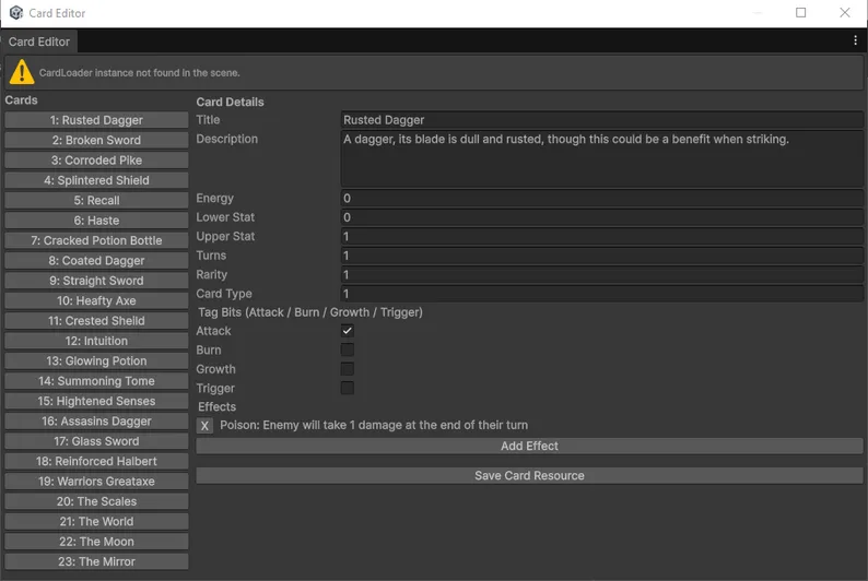 Nerve Card loader & editor project image by Ian Sehl