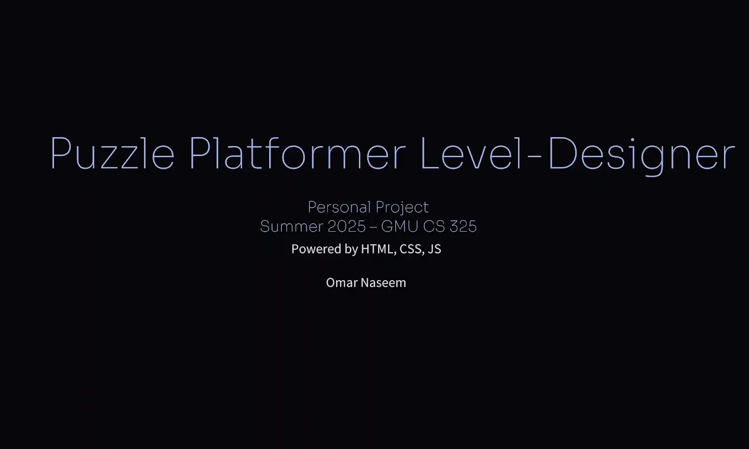 Puzzle Platformer Level-Designer project image by Omar Naseem