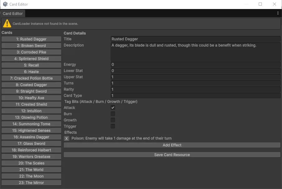 Nerve Card loader & editor project image by Ian Sehl