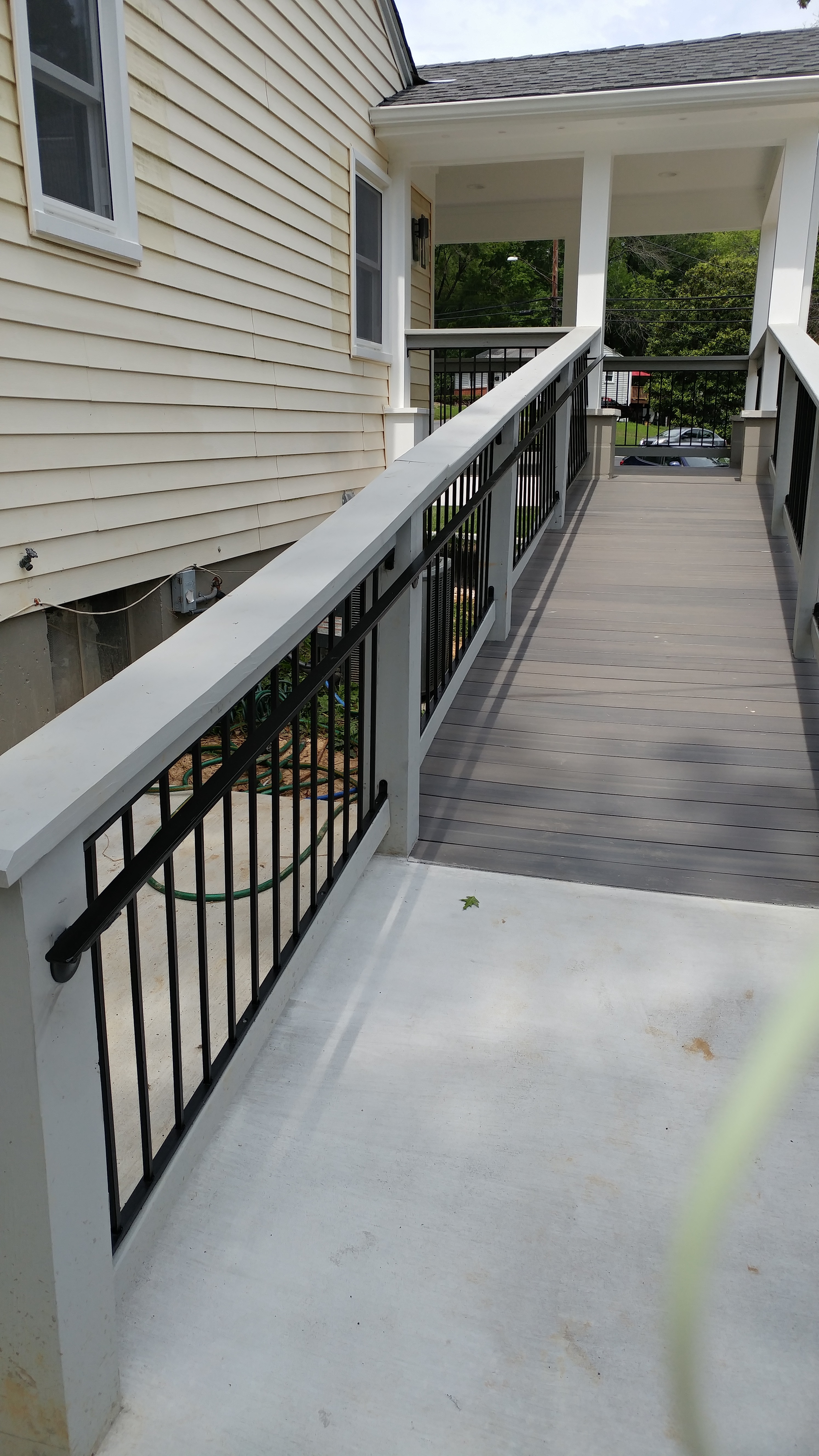 Handicap ramp rail inserts