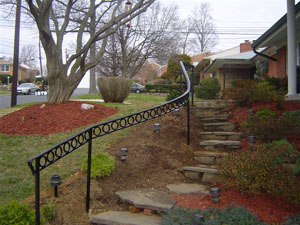 Curved stair rail w/ O rings