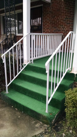 White stair rails